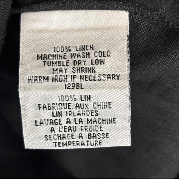 Eileen Fisher 100% Linen Black Button-up Tunic Sz XS - Picture 5 of 9